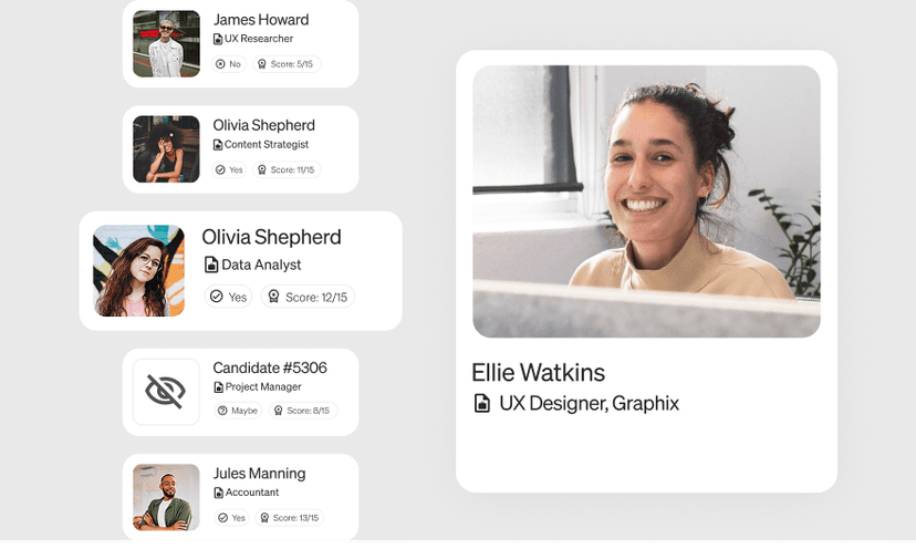 Use Vizzy's smart tools to screen, score, share, and manage candidates.